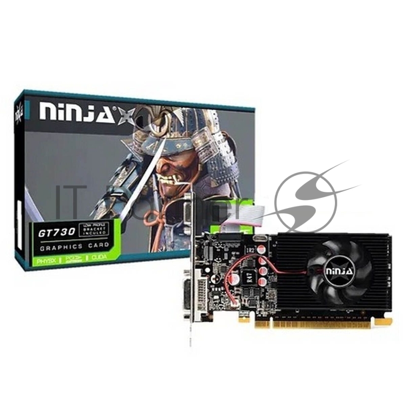 Видеокарта Ninja (Sinotex) GT730 1GB DDR3 128BIT DVI HDMI VGA 1FAN RTL