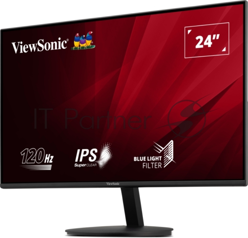 Монитор ViewSonic 23.8 VA24E1-H черный IPS LED 5ms 16:9 HDMI матовая 1500:1 250cd 178гр/178гр 1920x1080 120Hz VGA FHD 5.2кг