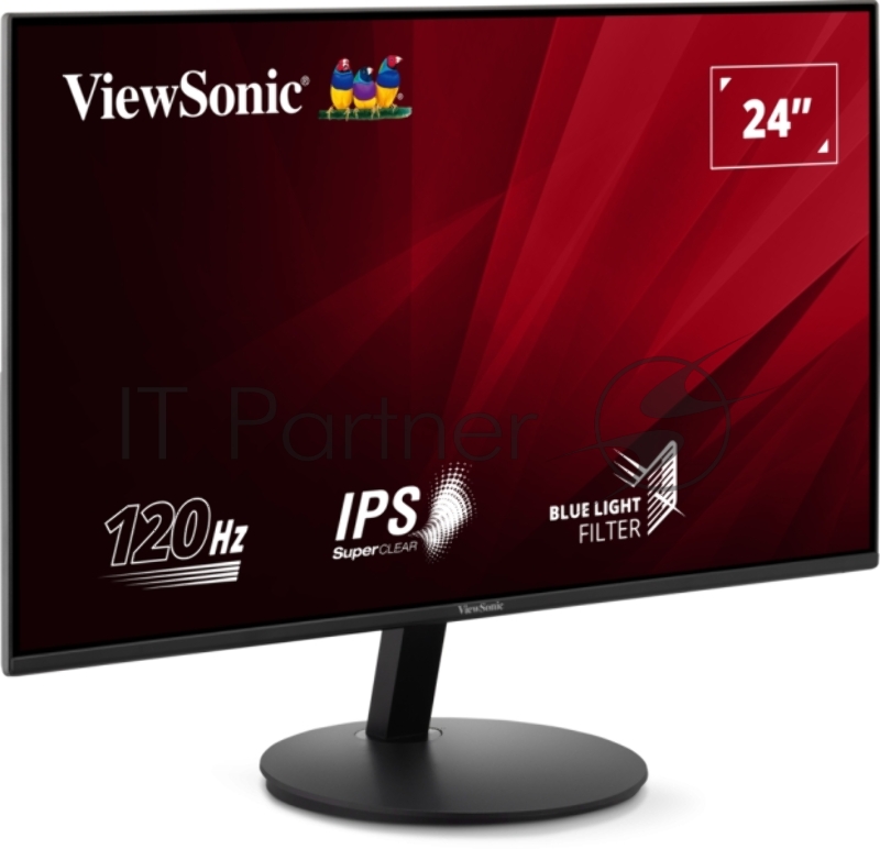 Монитор ViewSonic 23.8 VA24E1-H черный IPS LED 5ms 16:9 HDMI матовая 1500:1 250cd 178гр/178гр 1920x1080 120Hz VGA FHD 5.2кг