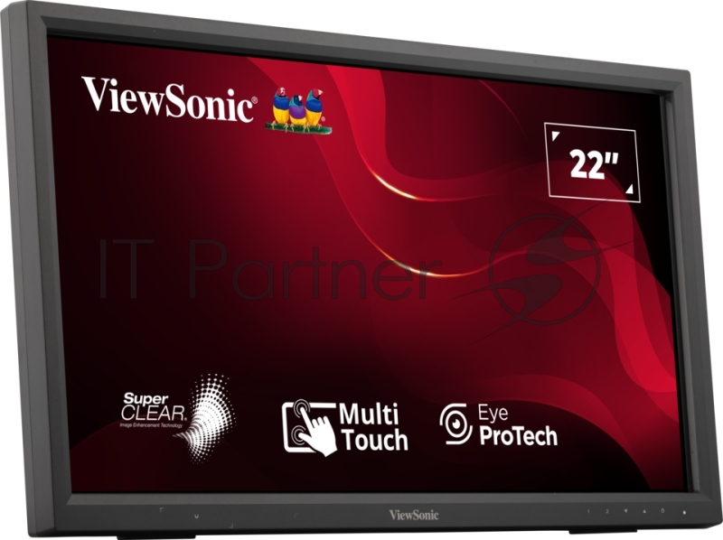 Монитор ViewSonic 21.5 TD2223-2 черный VA LED 16:9 DVI HDMI M/M глянцевая 250cd 170гр/160гр 1920x1080 75Hz VGA FHD USB Touch 4.5кг