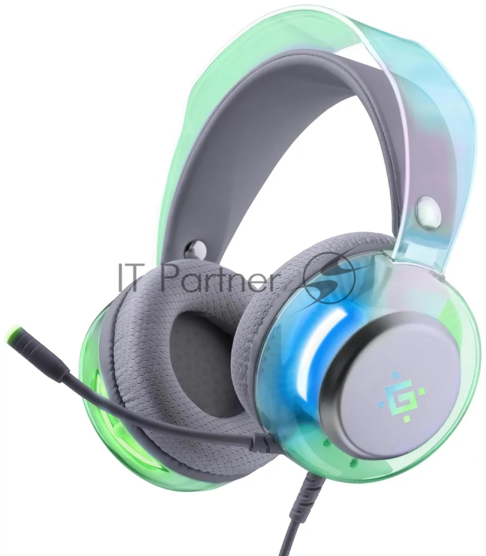 Игровая гарнитура DEFENDER (62490) Glitch белый, RGB