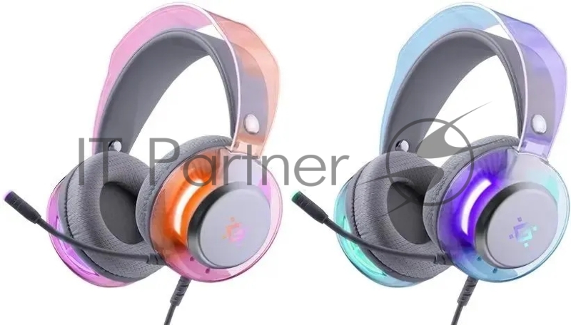 Игровая гарнитура DEFENDER (62490) Glitch белый, RGB