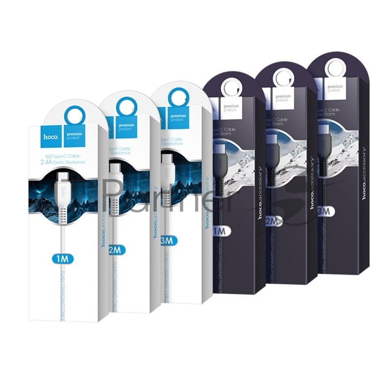 Кабель USB 2.0 hoco X20, AM/Type-C M, черный, 1м