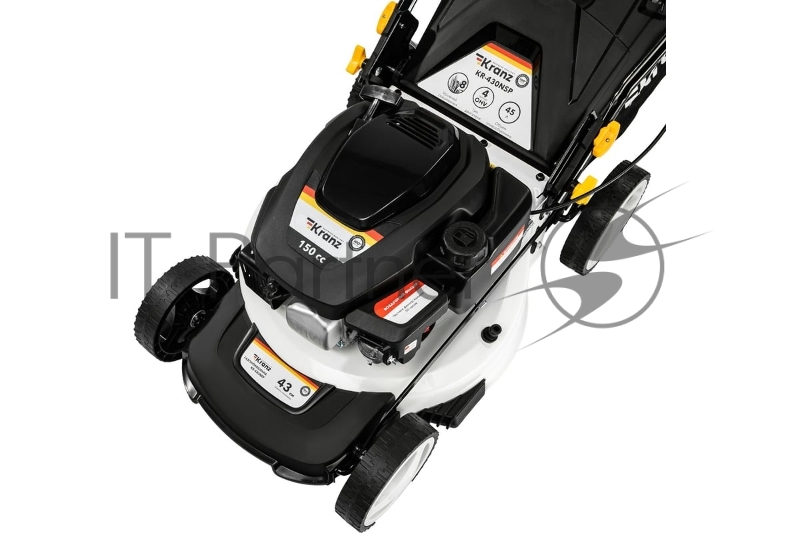 Газонокосилка бензиновая KR-430NSP несамоходная, 150см3, 43см KRANZ