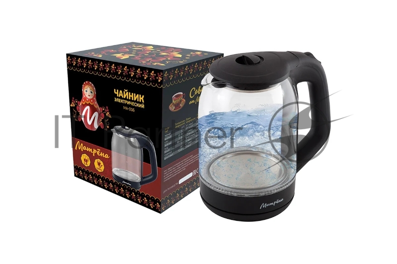 Чайник электрический Матрена MA-006 стекло черный