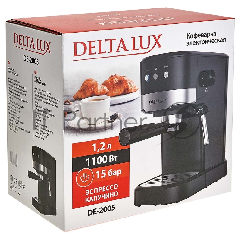 Кофеварка DELTA LUX DE-2005 черный