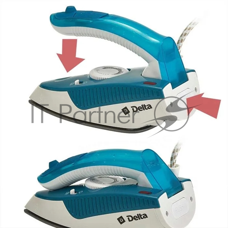 Утюг DELTA DL-430Т белый с синим