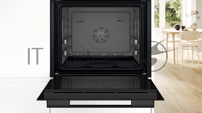 Электрический духовой шкаф Bosch HJG852YB0T Serie 6, 60 см, 66 л, черный,сенсорное управление, 8 режимов+AutoPilot 30(30 автоматических программ), LCD-дисплей, галогенное освещение, самоочистка EcoClean,Soft Open and Soft Close door,телескопические н