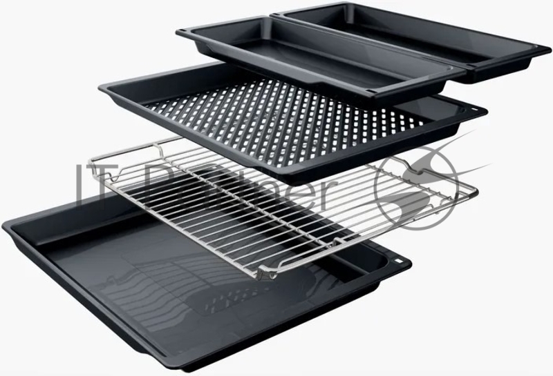 Электрический духовой шкаф Bosch HJG852YB0T Serie 6, 60 см, 66 л, черный,сенсорное управление, 8 режимов+AutoPilot 30(30 автоматических программ), LCD-дисплей, галогенное освещение, самоочистка EcoClean,Soft Open and Soft Close door,телескопические н