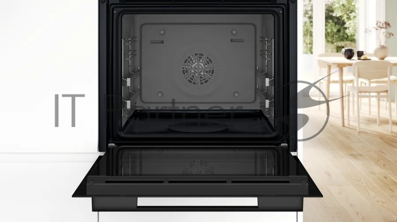 Электрический духовой шкаф Bosch HJG852YB0T Serie 6, 60 см, 66 л, черный,сенсорное управление, 8 режимов+AutoPilot 30(30 автоматических программ), LCD-дисплей, галогенное освещение, самоочистка EcoClean,Soft Open and Soft Close door,телескопические н