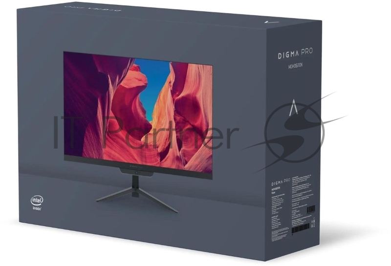 Моноблок Digma Pro Base 23.8 Full HD i3 12100 (3.3) 8Gb SSD512Gb UHDG 730 CR Windows 11 Pro GbitEth WiFi BT 90W клавиатура мышь Cam черный 1920x1080