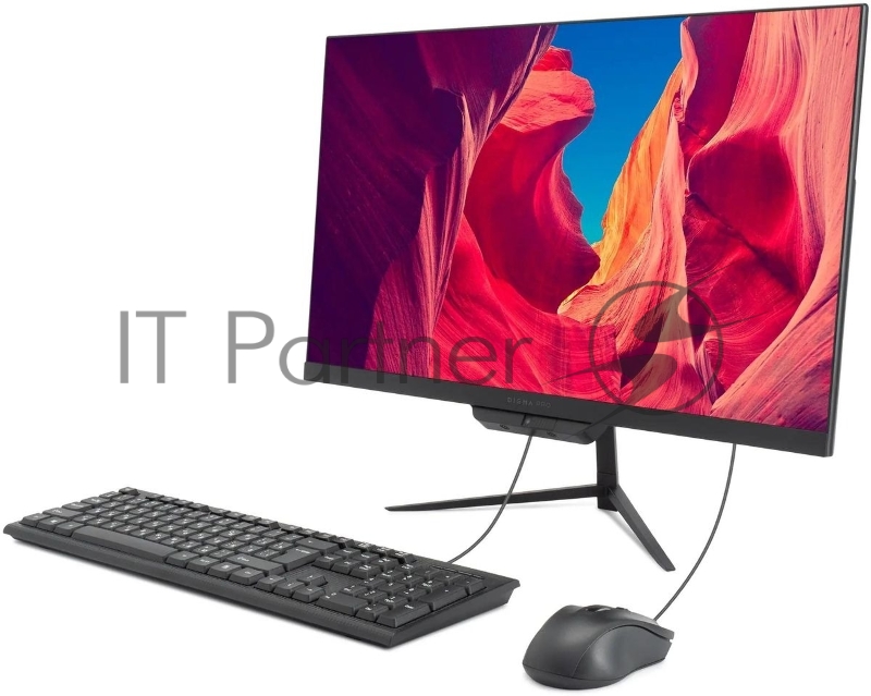 Моноблок Digma Pro Base 23.8 Full HD i3 12100 (3.3) 8Gb SSD512Gb UHDG 730 CR Windows 11 Pro GbitEth WiFi BT 90W клавиатура мышь Cam черный 1920x1080