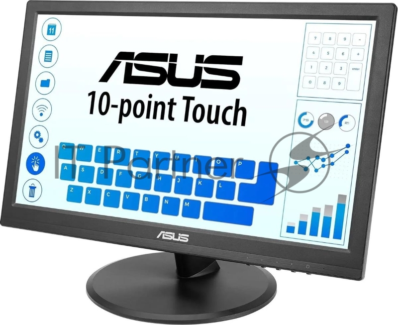 Монитор Asus 15.6 VT169HE черный IPS LED 16:9 HDMI матовая 1000:1 220cd 170гр/170гр 1920x1080 60Hz VGA FHD Touch 1.46кг