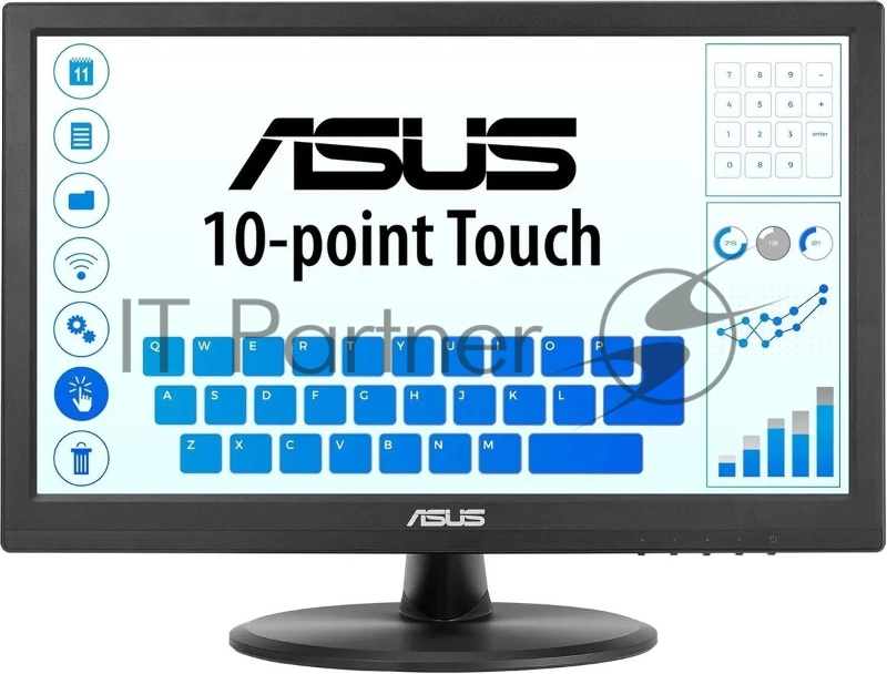 Монитор Asus 15.6 VT169HE черный IPS LED 16:9 HDMI матовая 1000:1 220cd 170гр/170гр 1920x1080 60Hz VGA FHD Touch 1.46кг