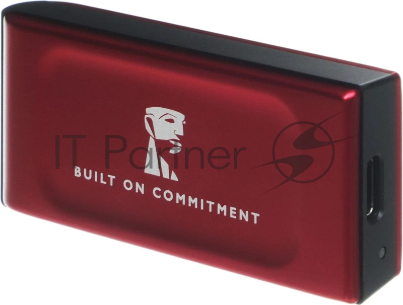 Твердотельный накопитель/ Kingston External SSD XS1000R BOC, 1000GB, Type-C/A, USB 3.2 Gen 2, R/W 1050/1000MB/s, 70x33x14mm, 69g., Red (60 мес)