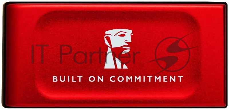 Твердотельный накопитель/ Kingston External SSD XS1000R BOC, 2000GB, Type-C/A, USB 3.2 Gen 2, R/W 1050/1000MB/s, 70x33x14mm, 69g., Red (60 мес)