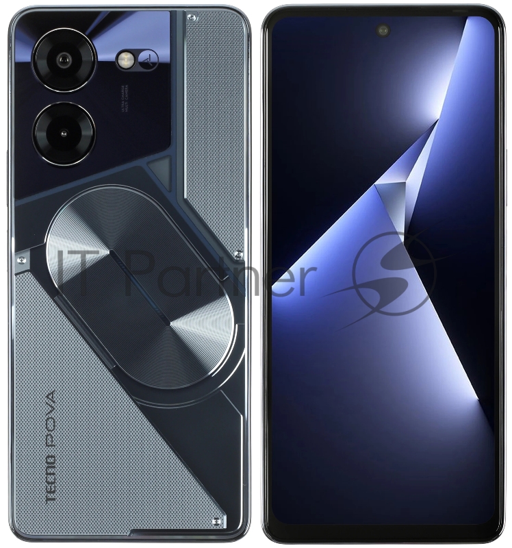 Смартфон Tecno POVA 5 Pro 5G LH8n 128+8 Silver Fantasy, 6.78 Asahi Glass, 20:9, 2460 x 1080 Mpix, 2.4GHz, 8 Core, 8GB RAM, 128GB, up to 256GB flash, 50Мп/16Мп, 2 Sim, 4G, 5G, BT v5.0, WiFi 802.11 b/g/n, GPS/AGPS, GLONASS, NFC, Type-C, 5000mAh, Androi