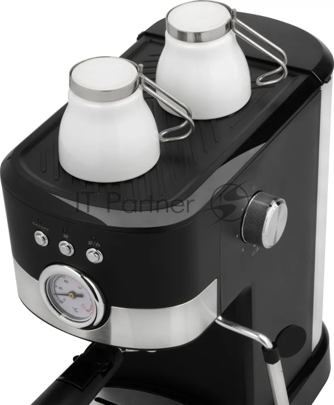 Кофеварка рожковая ENERGY EN-256R (108169) чёрный, исп. кофе - молотый, 1,2 л, 1100 Вт, 15 бар