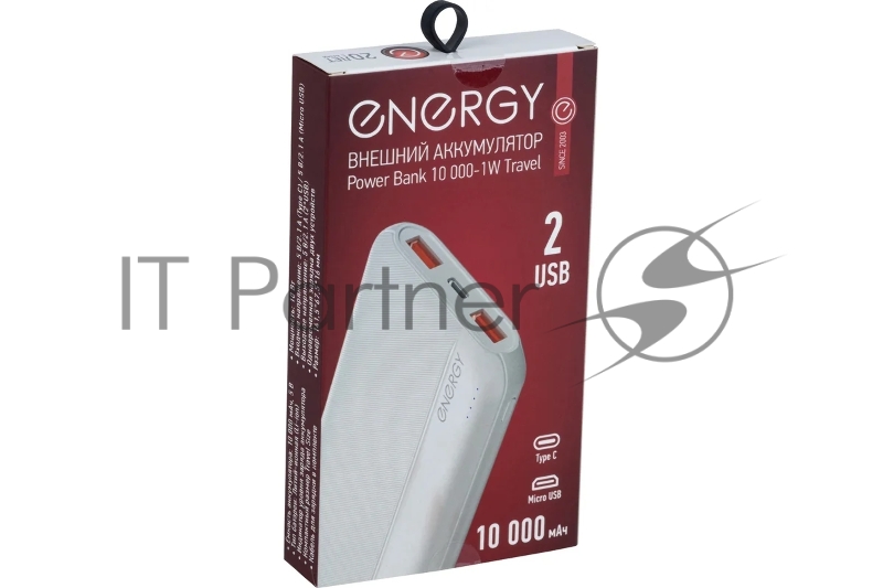 Внешний аккумулятор ENERGY Power Bank 10 000-1W Travel (107844)