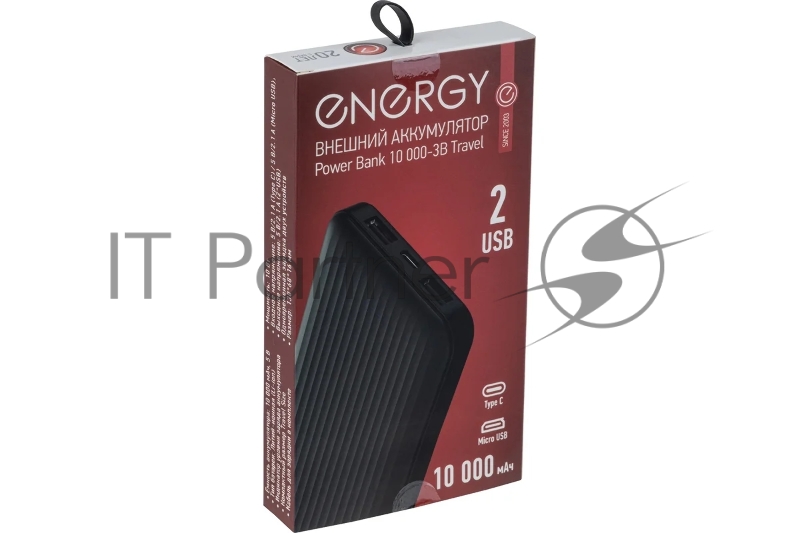 Внешний аккумулятор ENERGY Power Bank 10 000-3B Travel (107846)