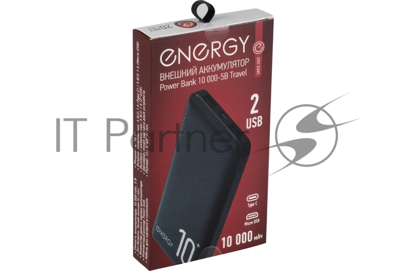 Внешний аккумулятор ENERGY Power Bank 10 000-5B Travel (107848)