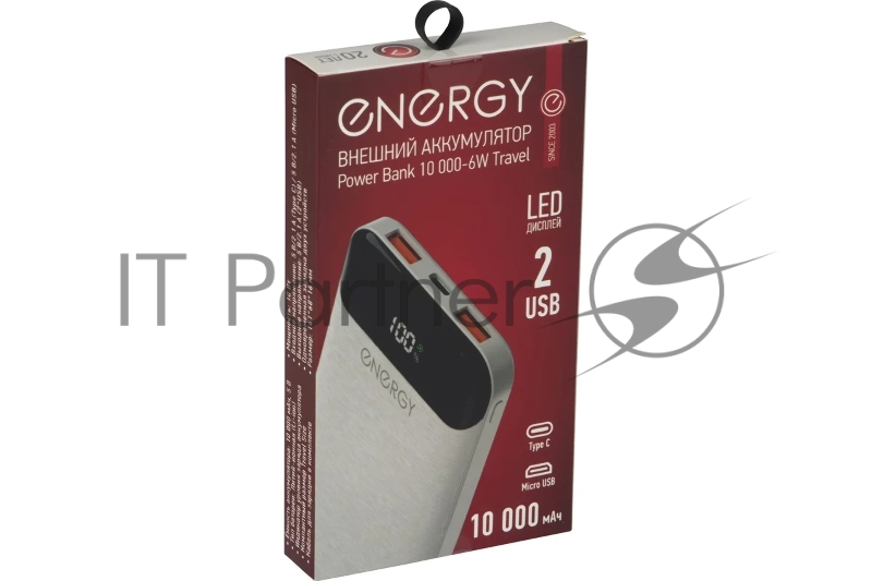 Внешний аккумулятор ENERGY Power Bank 10 000-6W Travel (107849)