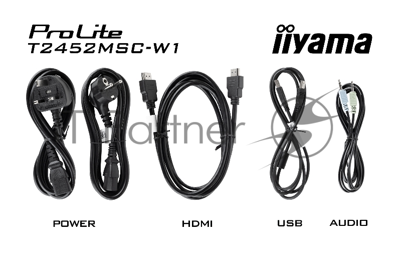 Монитор Iiyama 23.8 ProLite T2452MSC-W1 белый IPS LED 14ms 16:9 HDMI M/M матовая 1000:1 400cd 178гр/178гр 1920x1080 60Hz DP FHD USB Touch 5.6кг