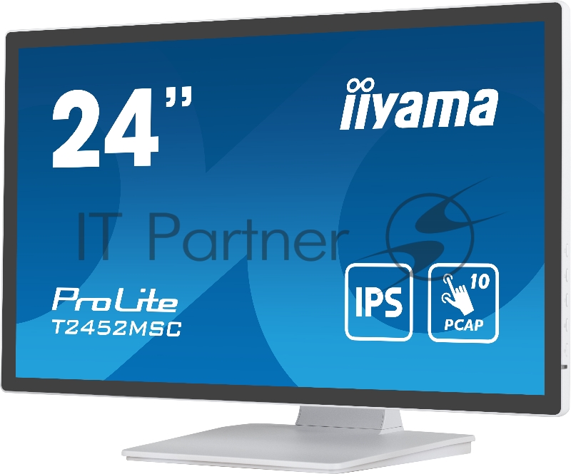 Монитор Iiyama 23.8 ProLite T2452MSC-W1 белый IPS LED 14ms 16:9 HDMI M/M матовая 1000:1 400cd 178гр/178гр 1920x1080 60Hz DP FHD USB Touch 5.6кг