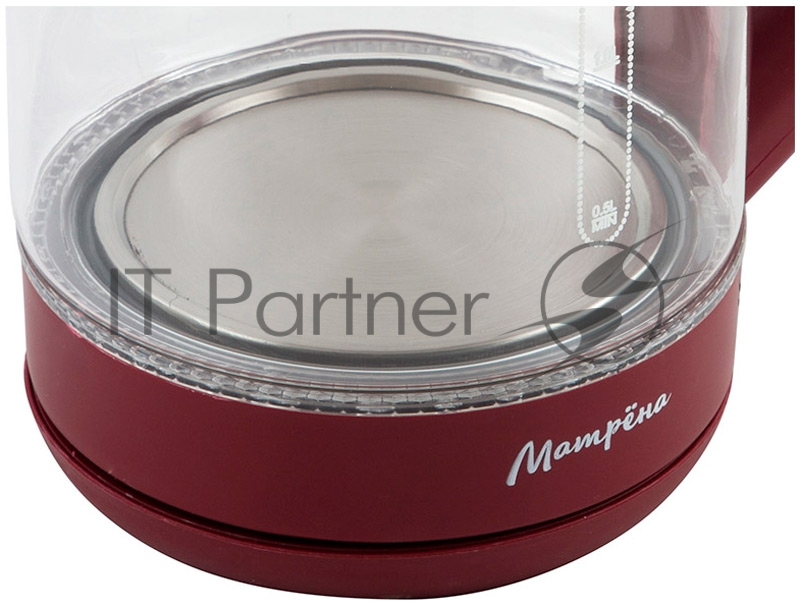 Чайник электрический МАТРЁНА MA-006 стекло вишневый