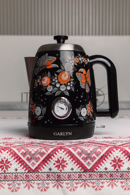 Чайник электрический GARLYN Flower Grace K-400 -черный