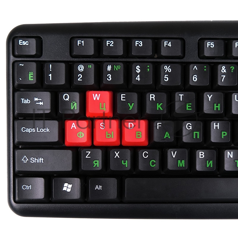 Клавиатура NAKATOMI KN-02U USB черный-красный