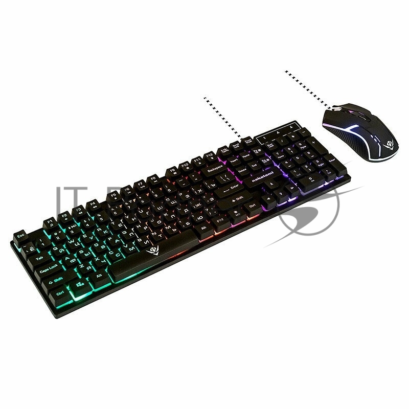 Игровой набор (клавиатура+мышь) NAKATOMI KMG-2305U черный