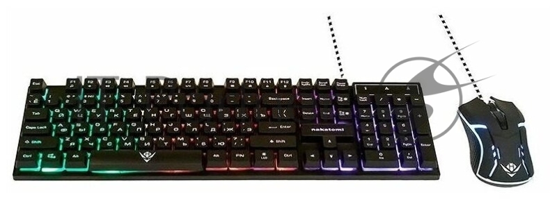 Игровой набор (клавиатура+мышь) NAKATOMI KMG-2305U черный