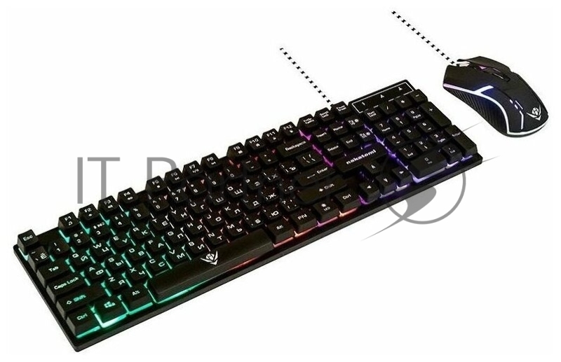 Игровой набор (клавиатура+мышь) NAKATOMI KMG-2305U черный
