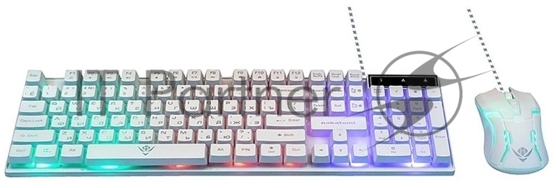 Игровой набор (клавиатура+мышь) NAKATOMI KMG-2305U белый