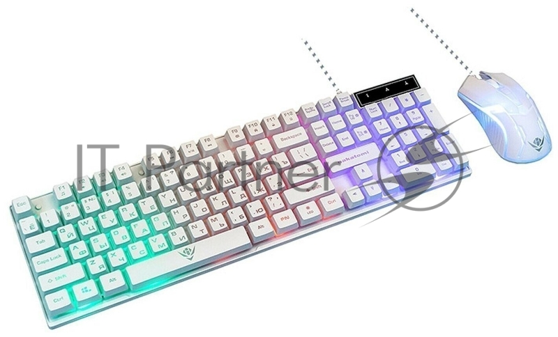 Игровой набор (клавиатура+мышь) NAKATOMI KMG-2305U белый