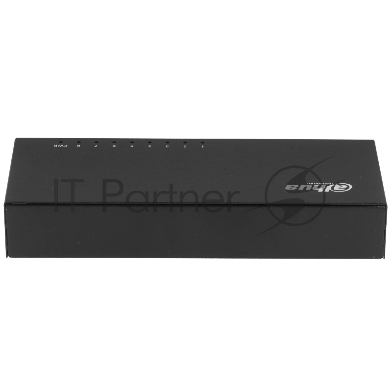 Коммутатор 8-в-1 Dahua DH-PFS3008-8ET /8 портов до 1000 Мбит.с/коммутация до 1.6 Гбит.с/неуправляемый/Plug & Play/черный (DH-PFS3008-8ET)