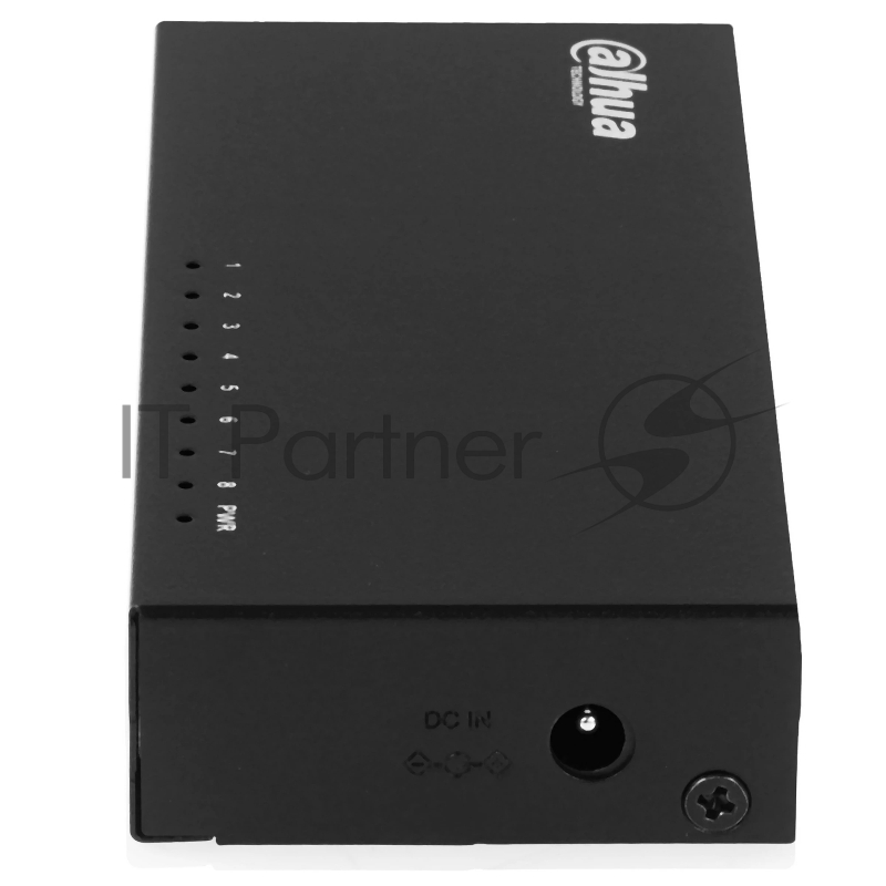 Коммутатор 8-в-1 Dahua DH-PFS3008-8ET /8 портов до 1000 Мбит.с/коммутация до 1.6 Гбит.с/неуправляемый/Plug & Play/черный (DH-PFS3008-8ET)