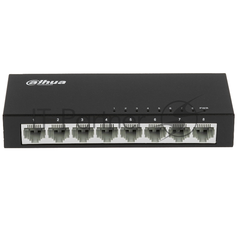 Коммутатор 8-в-1 Dahua DH-PFS3008-8ET /8 портов до 1000 Мбит.с/коммутация до 1.6 Гбит.с/неуправляемый/Plug & Play/черный (DH-PFS3008-8ET)