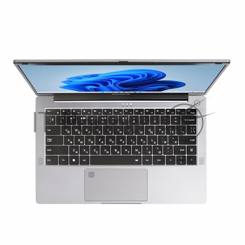 Ноутбук Echips Fusion 14(1920x1080 IPS (матовый))/Intel Core i3 1215U(1.2Ghz)/16384Mb/512SSDGb UHD Graphics/Cam/BT/WiFi/57WHr/war 1y/1.5kg/Silver/Win11Home
