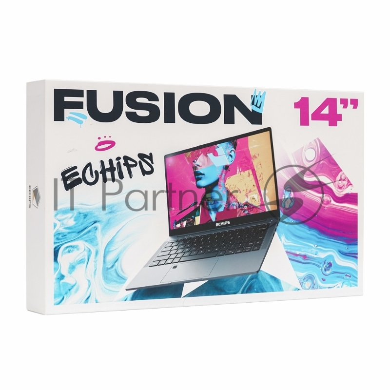 Ноутбук Echips Fusion 14(1920x1080 IPS (матовый))/Intel Core i3 1215U(1.2Ghz)/16384Mb/512SSDGb UHD Graphics/Cam/BT/WiFi/57WHr/war 1y/1.5kg/Silver/Win11Home