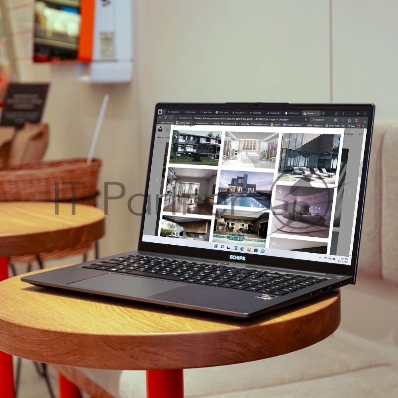 Ноутбук Echips Atlant 15.6(1920x1080 IPS (матовый))/AMD Ryzen 5 7430U(2.3Ghz)/16384Mb/512SSDGb Radeon Vega 7/Cam/BT/WiFi/54.7WHr/war 1y/1.8kg/Silver/Win11Home