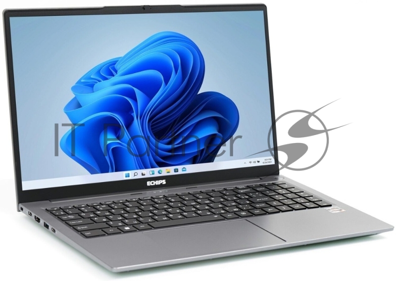 Ноутбук Echips Atlant 15.6(1920x1080 IPS (матовый))/AMD Ryzen 5 7430U(2.3Ghz)/16384Mb/512SSDGb Radeon Vega 7/Cam/BT/WiFi/54.7WHr/war 1y/1.8kg/Silver/Win11Home