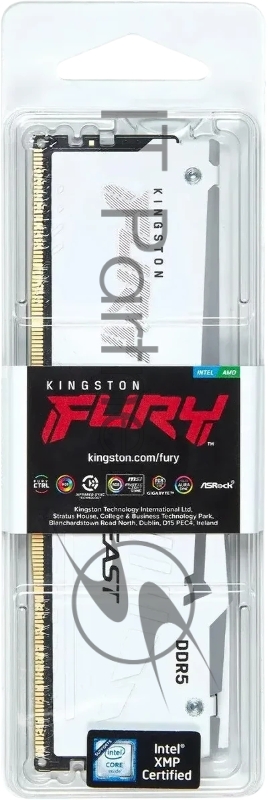 Память DDR5 16GB 6000MHz Kingston KF560C30BWEA-16 Fury Beast RGB RTL Gaming PC5-48000 CL30 DIMM 288-pin 1.4В kit single rank с радиатором Ret