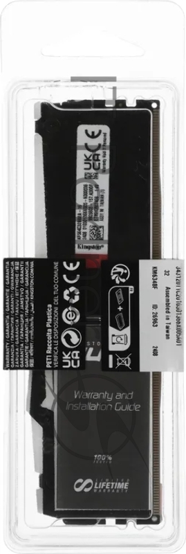 Память DDR5 16GB 6400MHz Kingston KF564C32BBEA-16 Fury Beast RGB RTL Gaming PC5-51200 CL32 DIMM 288-pin 1.4В single rank с радиатором Ret
