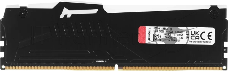 Память DDR5 16GB 6400MHz Kingston KF564C32BBEA-16 Fury Beast RGB RTL Gaming PC5-51200 CL32 DIMM 288-pin 1.4В single rank с радиатором Ret