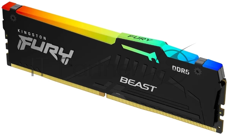 Память DDR5 16GB 6400MHz Kingston KF564C32BBEA-16 Fury Beast RGB RTL Gaming PC5-51200 CL32 DIMM 288-pin 1.4В single rank с радиатором Ret