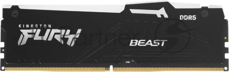 Память DDR5 2x16GB 6400MHz Kingston KF564C32BBEAK2-32 Fury Beast RGB RTL Gaming PC5-51200 CL32 DIMM 288-pin 1.4В kit single rank с радиатором Ret
