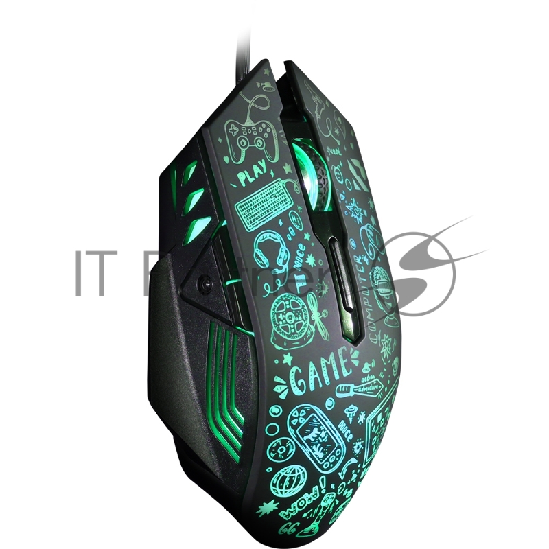 Мышь проводная игровая SMARTBUY (SBM-745G-K) RUSH X15 серный