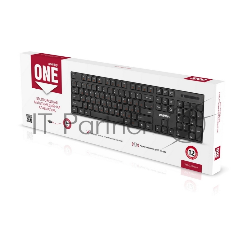 Клавиатура беспроводная мультимедийная SMARTBUY (SBK-238AG-K) ОNE 238 USB